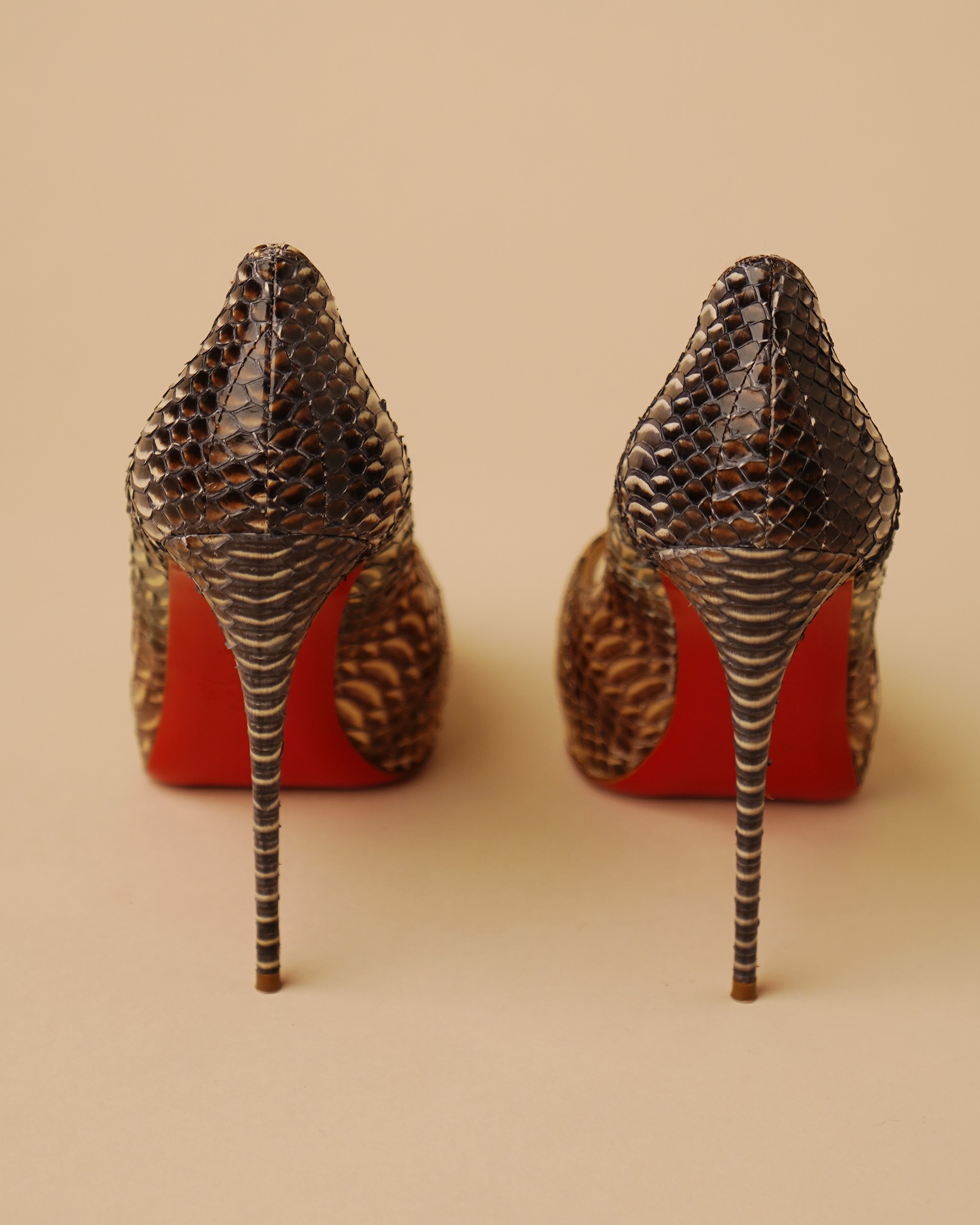 Christian Louboutin "Suellena" Python Platform Pumps