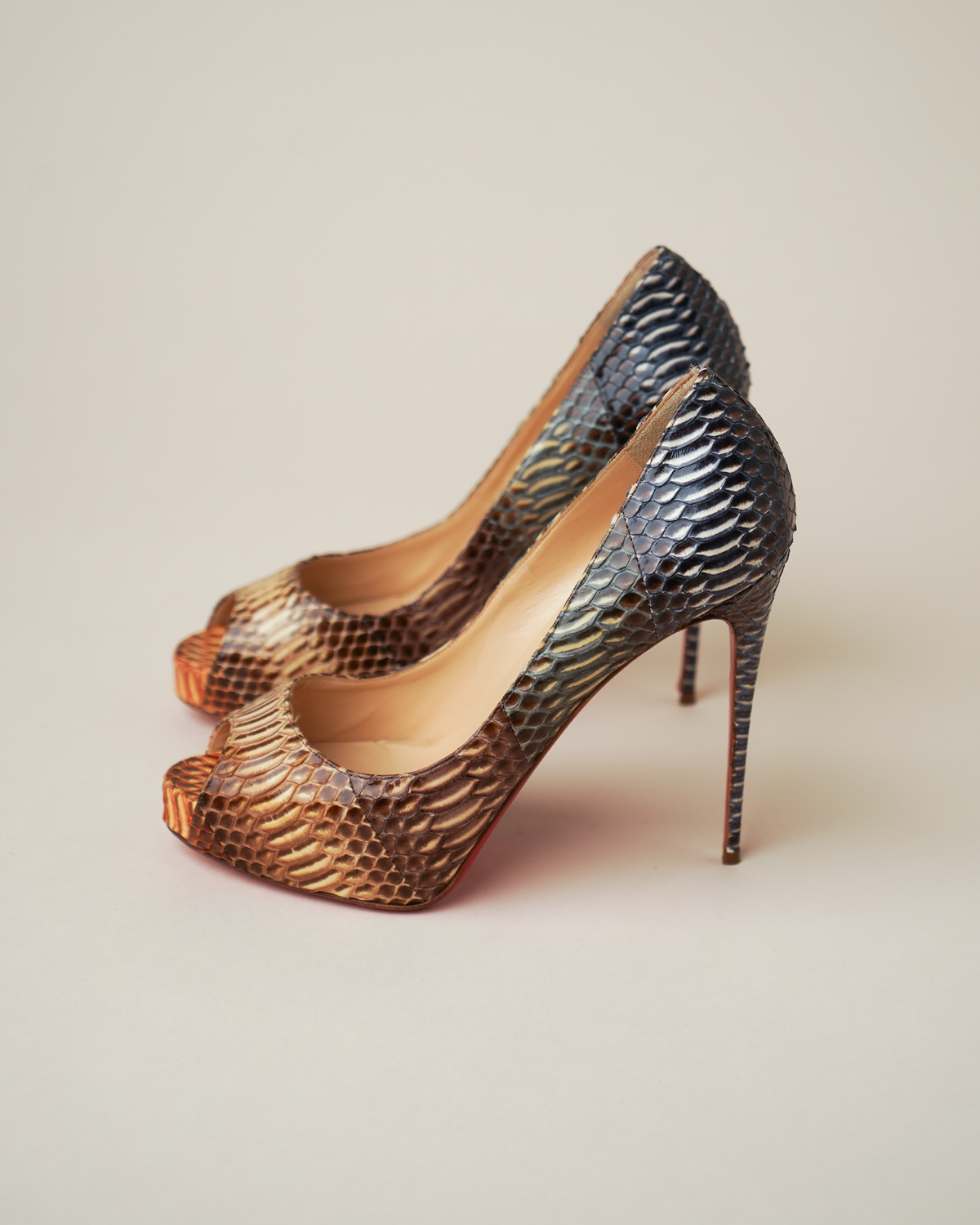 Christian Louboutin "Suellena" Python Platform Pumps