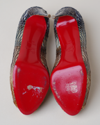 Christian Louboutin "Suellena" Python Platform Pumps