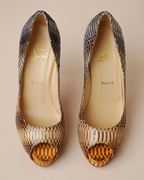 Christian Louboutin "Suellena" Python Platform Pumps