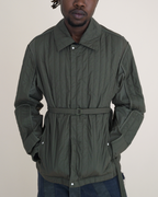 Craig Green Belted Quilted Worker Jacket — Olive Green