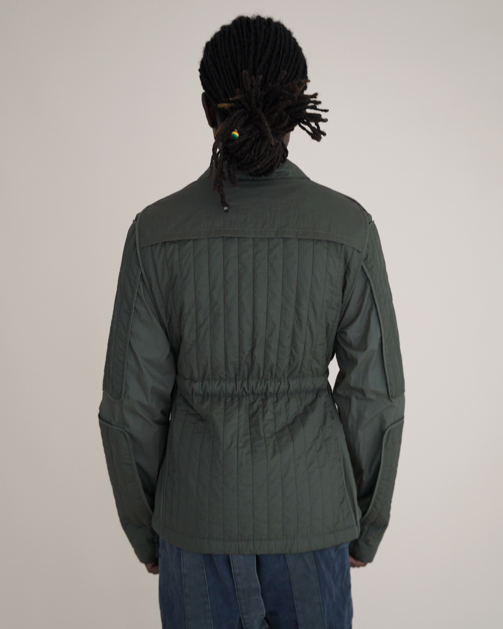 Craig Green Belted Quilted Worker Jacket — Olive Green