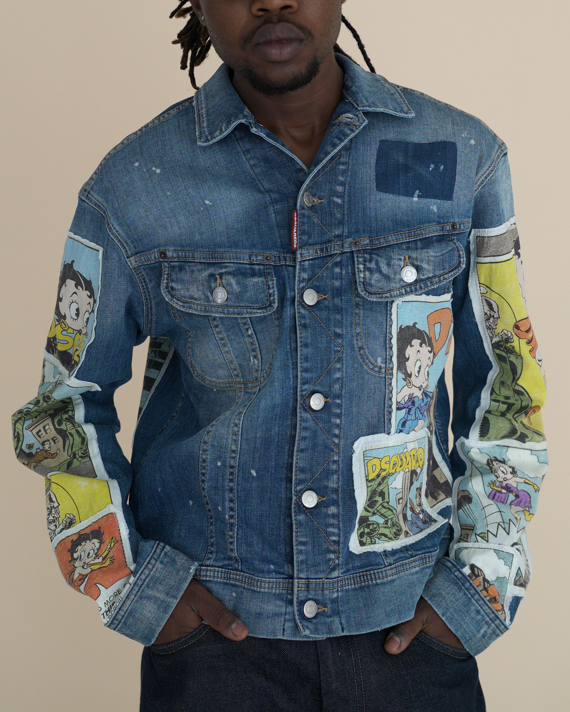 Dsquared2 x Betty Boop “Boo Tales” Comic-Patch Denim Jacket