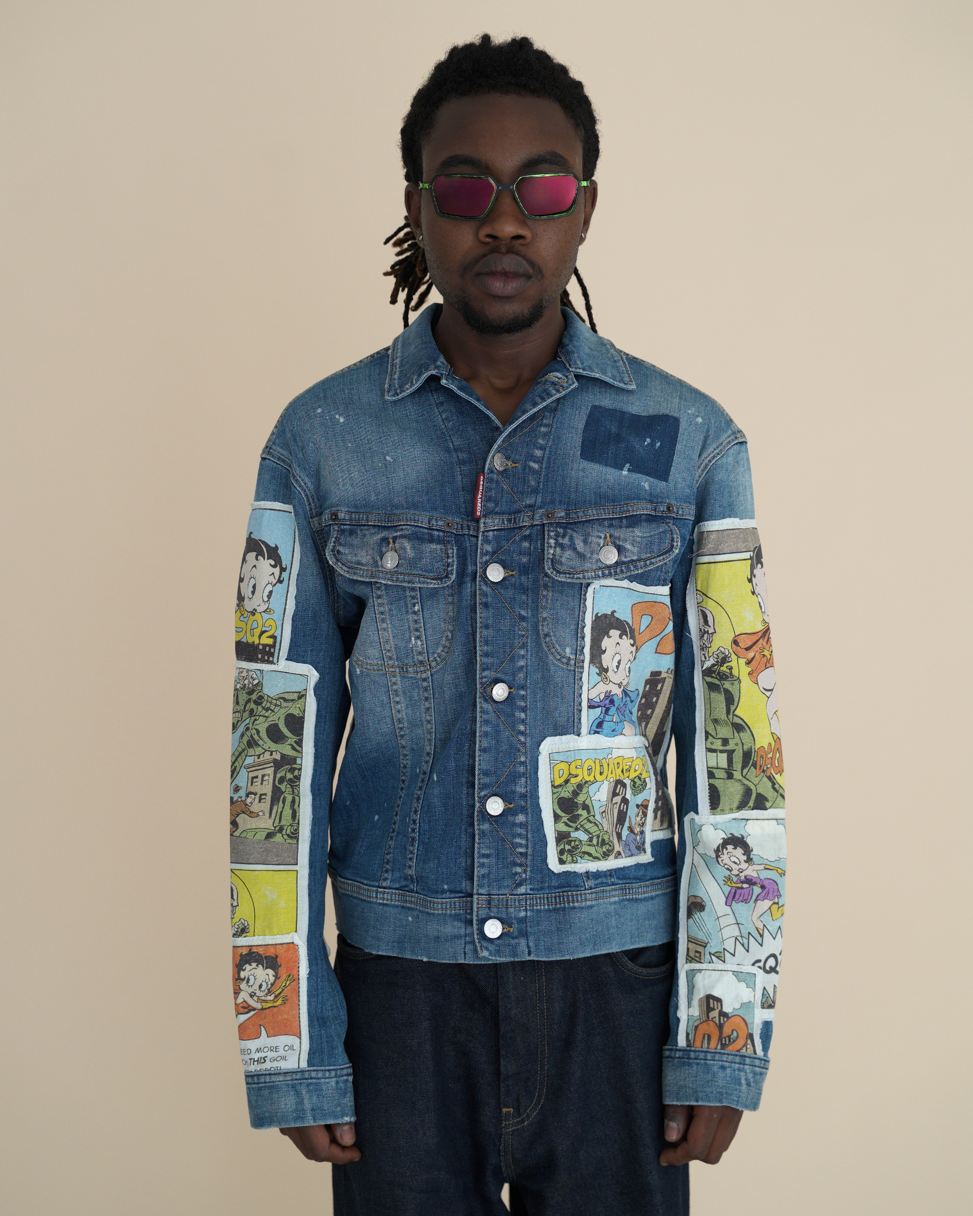 Dsquared2 x Betty Boop “Boo Tales” Comic-Patch Denim Jacket
