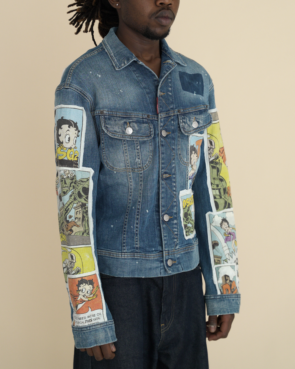 Dsquared2 x Betty Boop “Boo Tales” Comic-Patch Denim Jacket