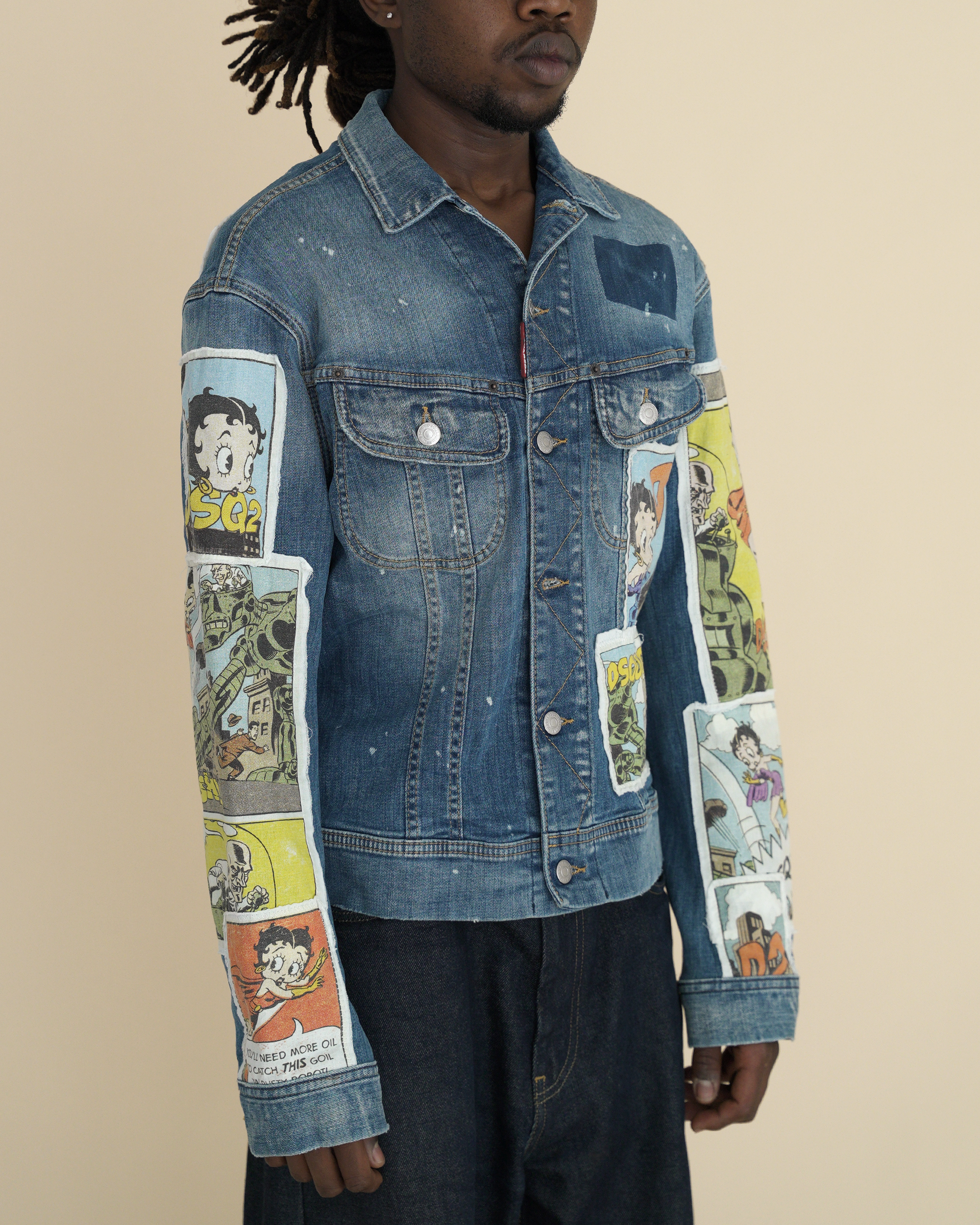 Dsquared2 x Betty Boop “Boo Tales” Comic-Patch Denim Jacket