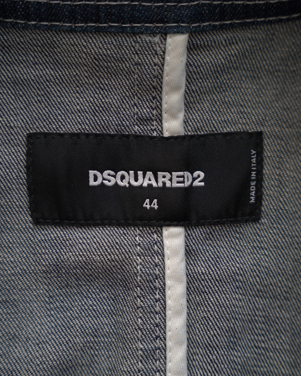 Dsquared2 Heritage Contrast-Piping Denim Biker Jacket