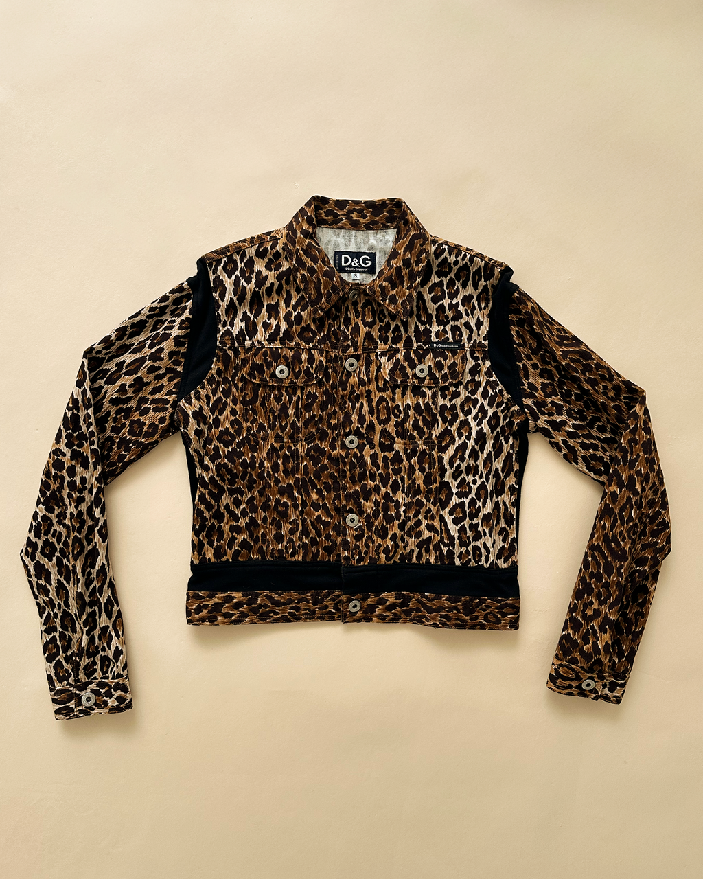D&G Leopard Denim Trucker Jacket