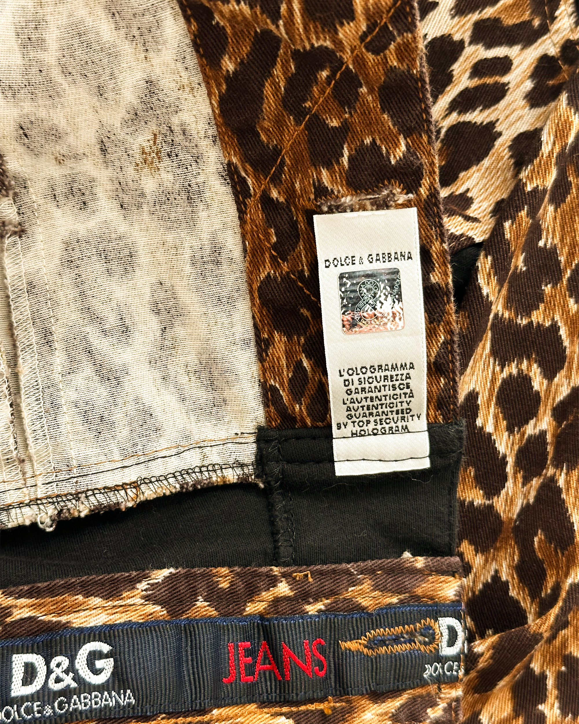 D&G Leopard Denim Trucker Jacket