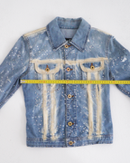 D&G bleached and rhinestone adorned denim jacket