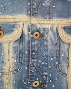 D&G bleached and rhinestone adorned denim jacket