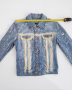 D&G bleached and rhinestone adorned denim jacket