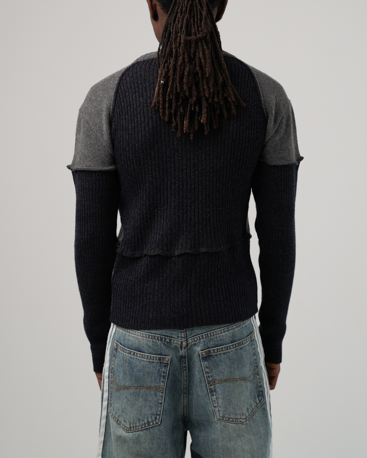 D&G Dolce & Gabbana Reconstructed Patchwork Mixed-Knit Sweater