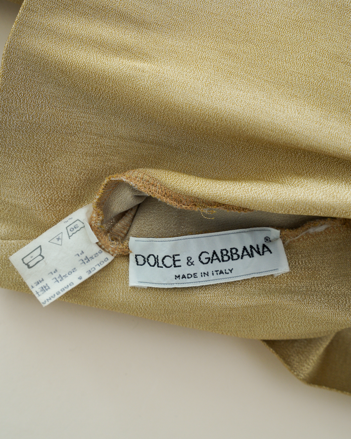 Dolce & Gabbana Mainline Liquid Gold Metallic Shrug Bolero
