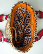 Dolce & Gabbana Woven Basket Bag with Python Trim