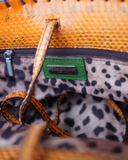 Dolce & Gabbana Woven Basket Bag with Python Trim