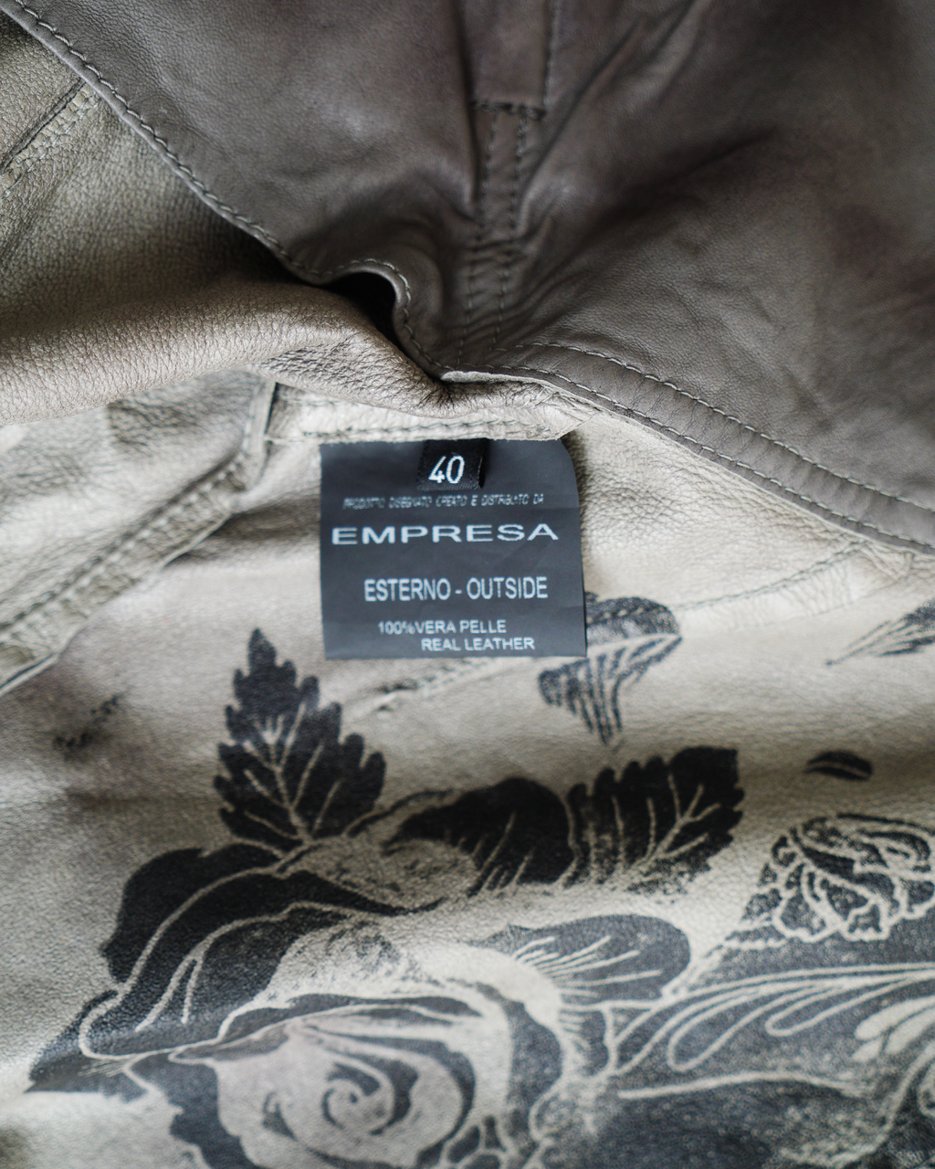 Empresa Artisanal Asymmetric Washed-Lambskin Jacket