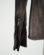 Empresa Artisanal Asymmetric Washed-Lambskin Jacket