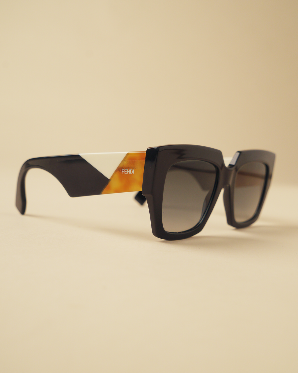Fendi "Facets" Square Sunglasses