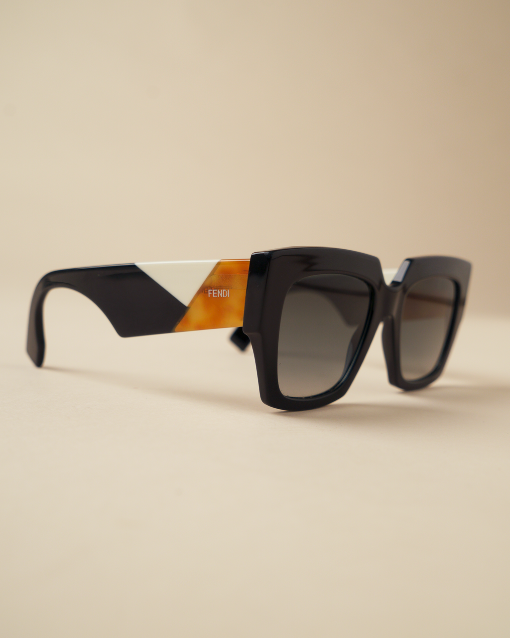 Fendi "Facets" Square Sunglasses