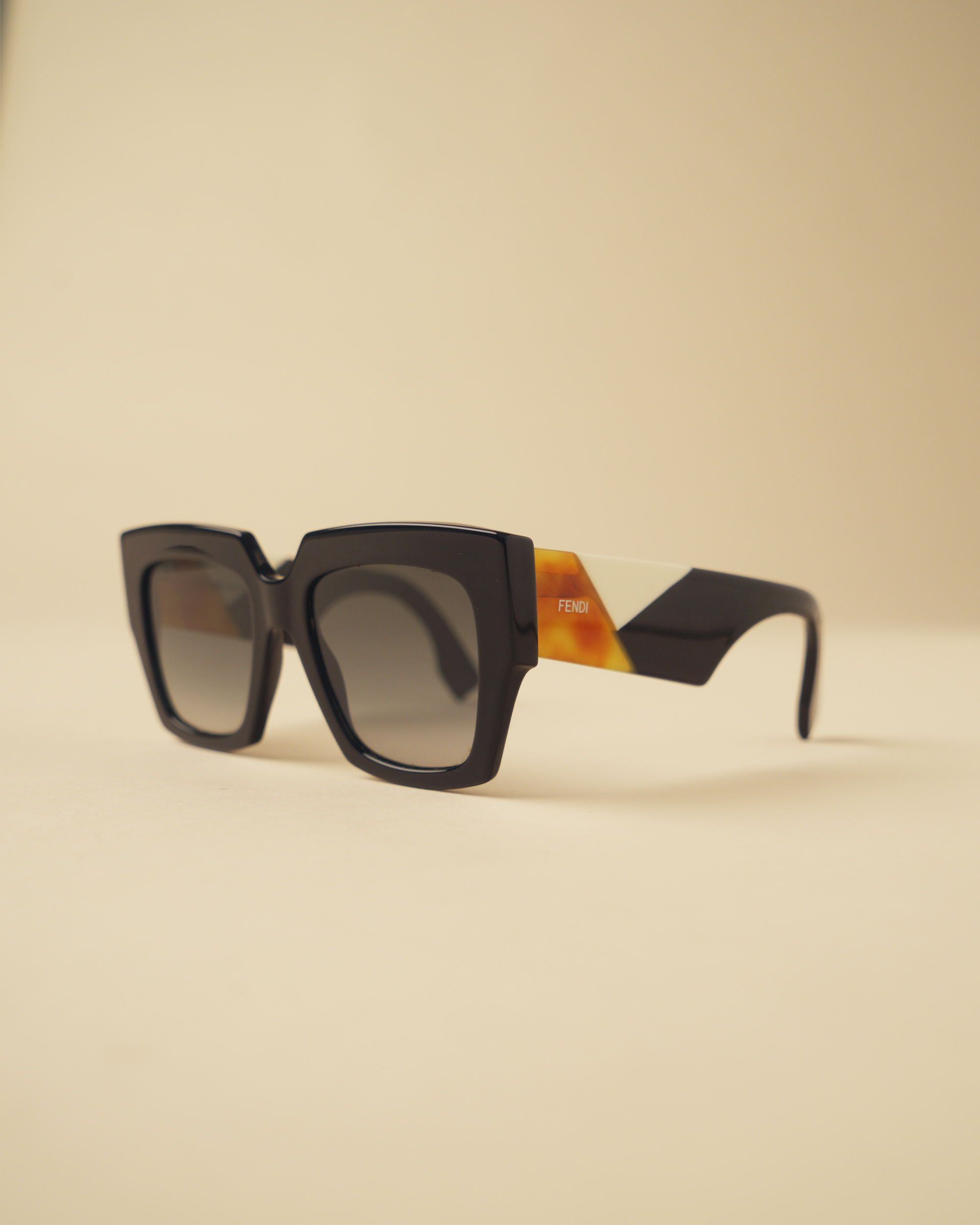 Fendi "Facets" Square Sunglasses