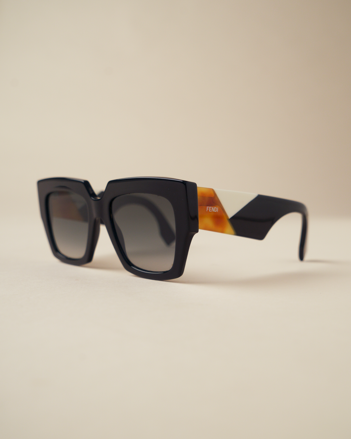 Fendi "Facets" Square Sunglasses