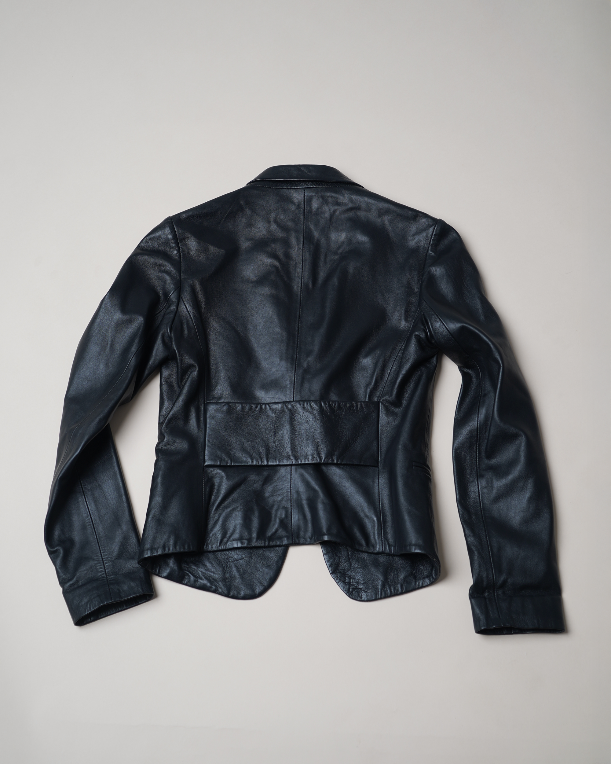 Gaspard Yurkievich sculpted leather blazer jacket