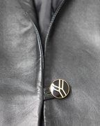 Gaspard Yurkievich sculpted leather blazer jacket