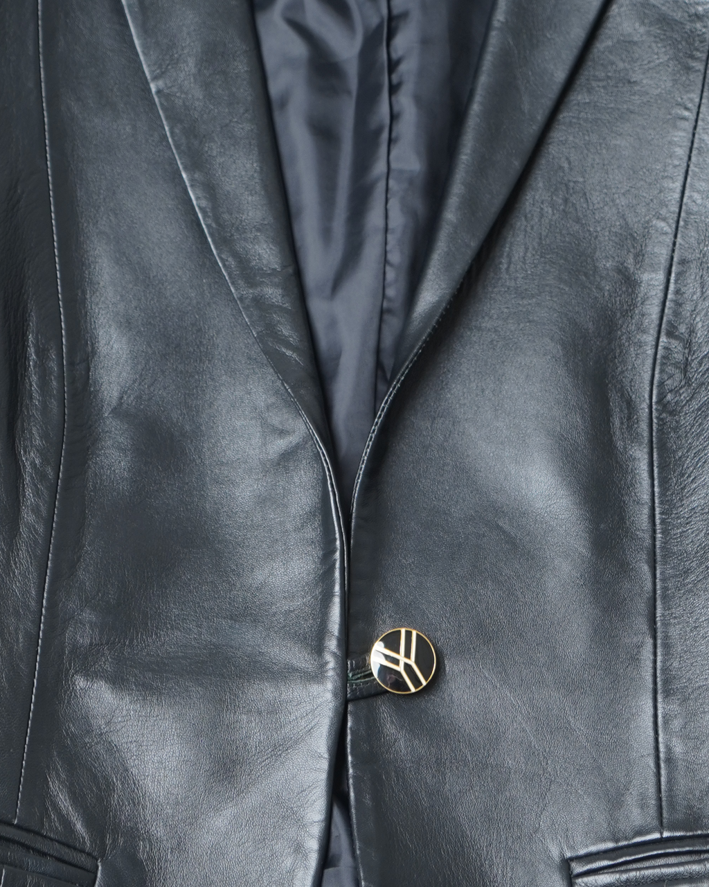 Gaspard Yurkievich sculpted leather blazer jacket