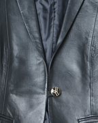 Gaspard Yurkievich sculpted leather blazer jacket