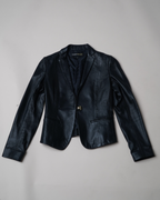 Gaspard Yurkievich sculpted leather blazer jacket