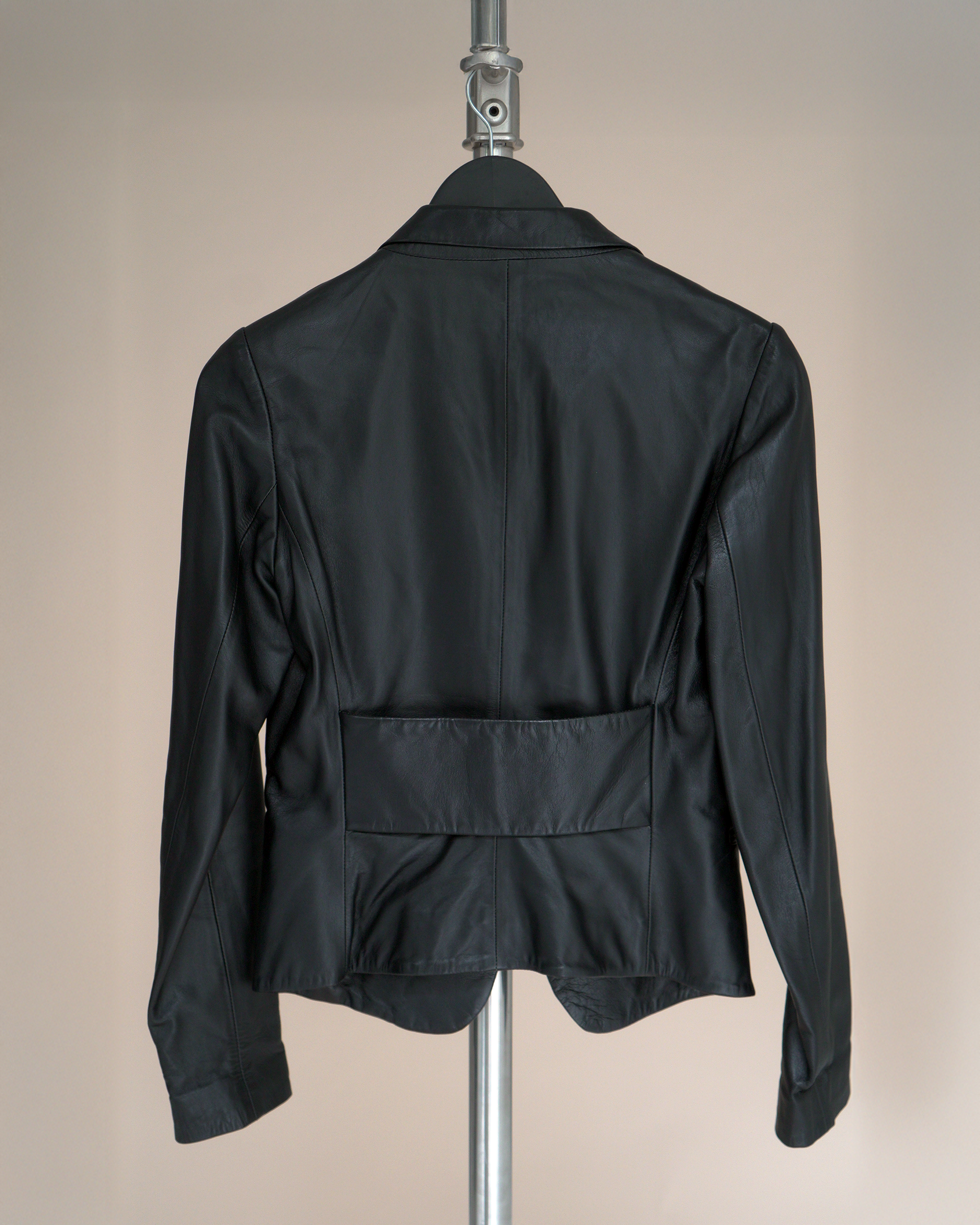 Gaspard Yurkievich sculpted leather blazer jacket