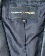 Gaspard Yurkievich sculpted leather blazer jacket