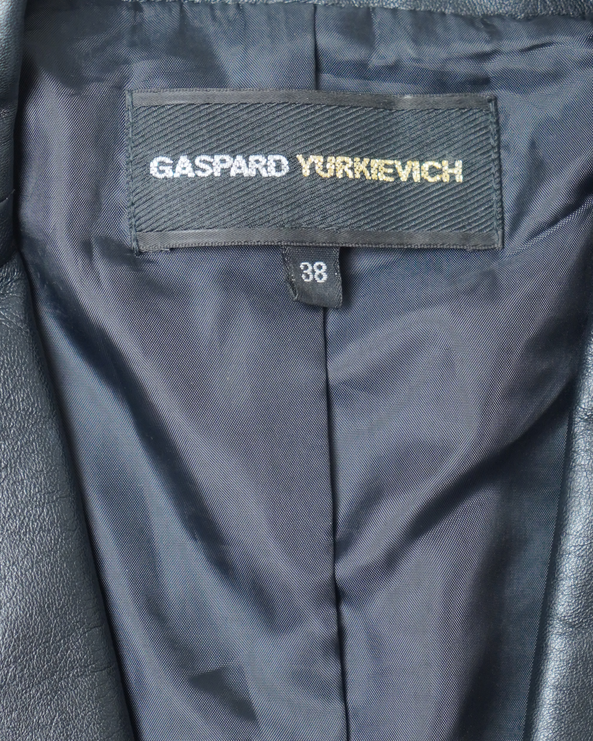 Gaspard Yurkievich sculpted leather blazer jacket