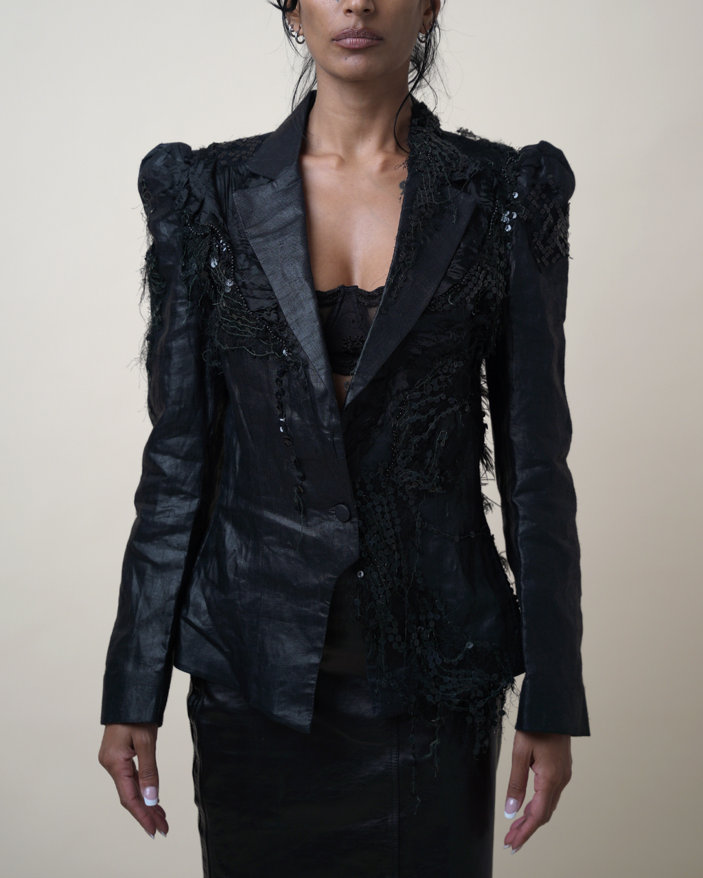 Preen by Thornton Bregazzi AW2013 Deconstructed Lace Blazer
