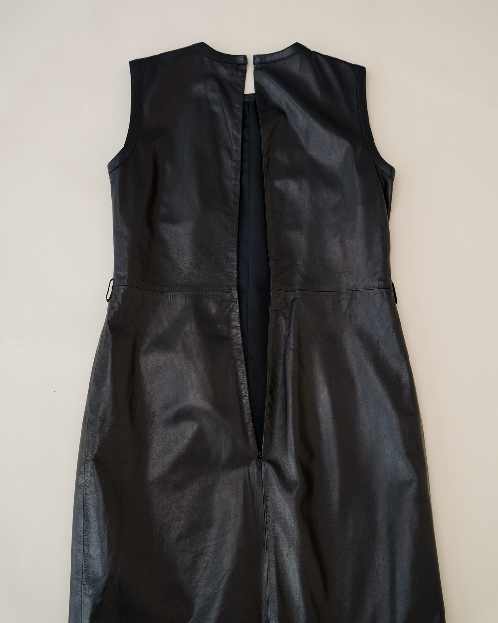 Gucci by Tom Ford Leather Midi Dress & Gucci "Supreme" Belt Set.