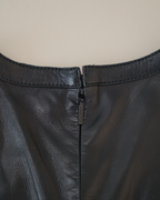 Gucci by Tom Ford Leather Midi Dress & Gucci "Supreme" Belt Set.