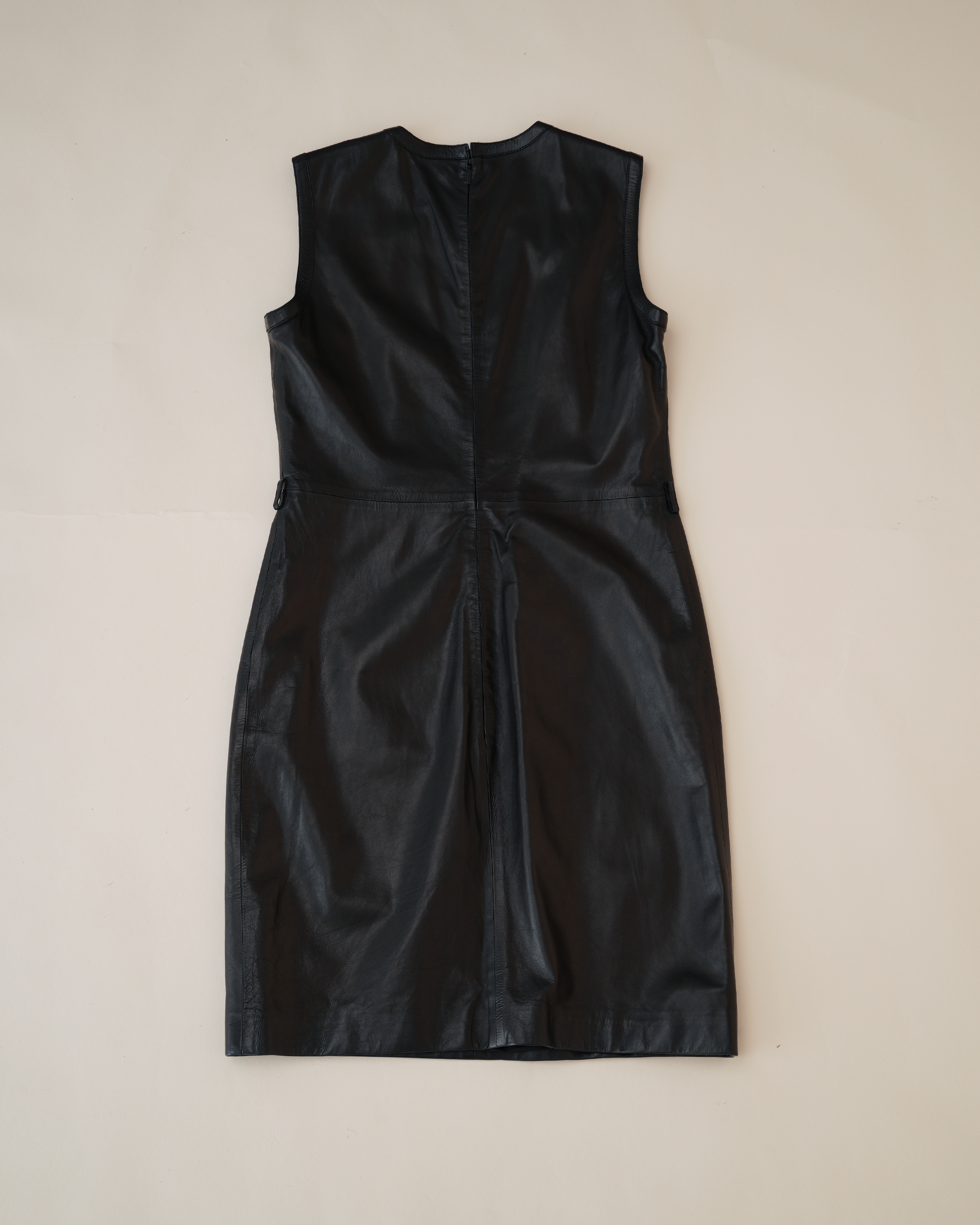 Gucci by Tom Ford Leather Midi Dress & Gucci "Supreme" Belt Set.