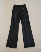 Gucci by Alessandro Michele Black Plongé Leather Flared Trousers