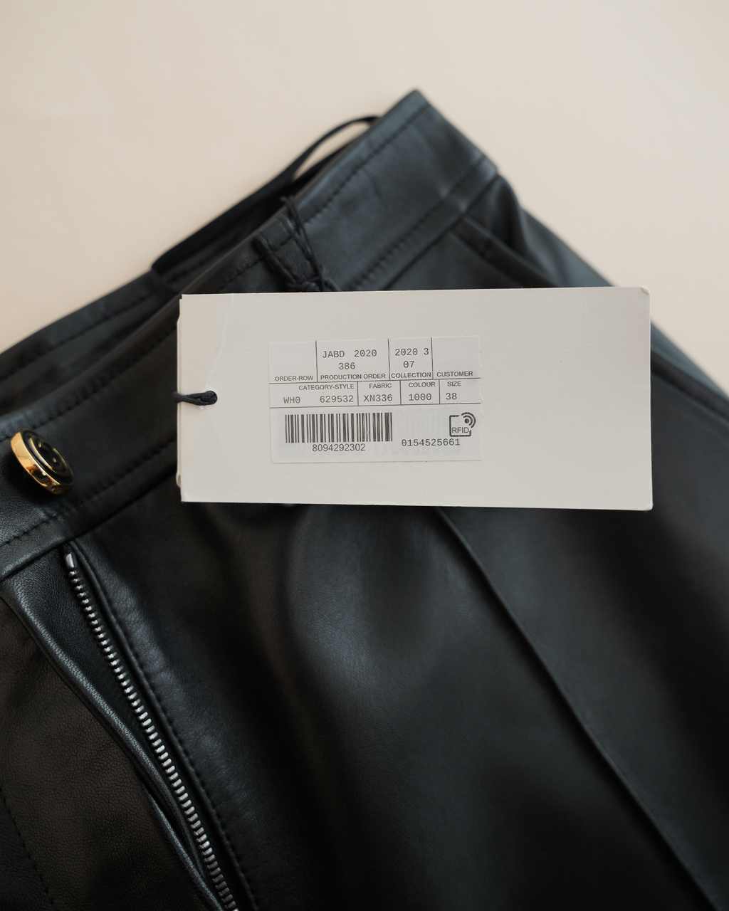 Gucci by Alessandro Michele Black Plongé Leather Flared Trousers