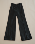 Gucci by Alessandro Michele Black Plongé Leather Flared Trousers