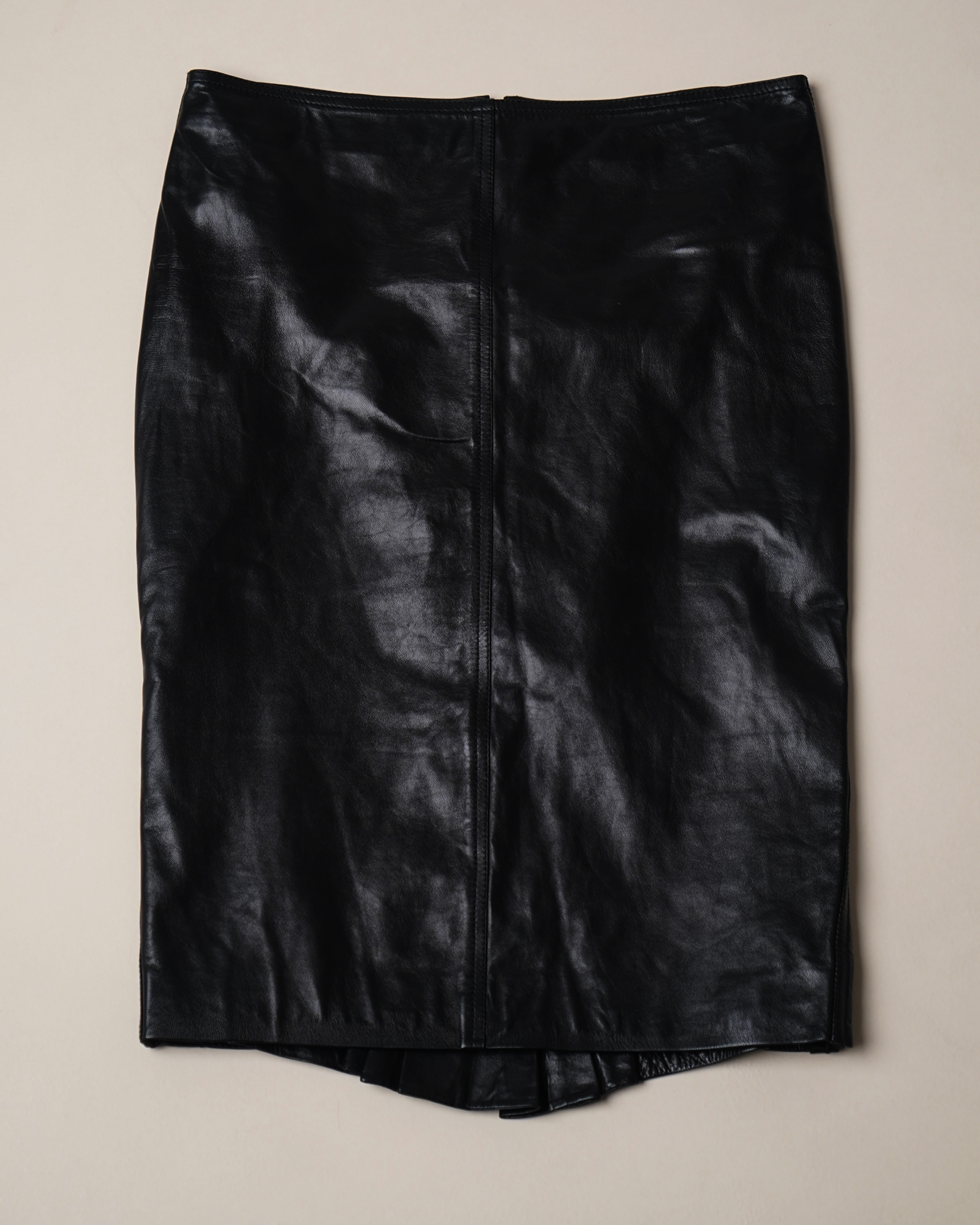 Gucci by Tom Ford leather midi-skirt