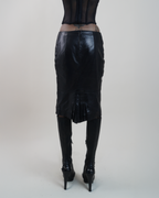 Gucci by Tom Ford leather midi-skirt