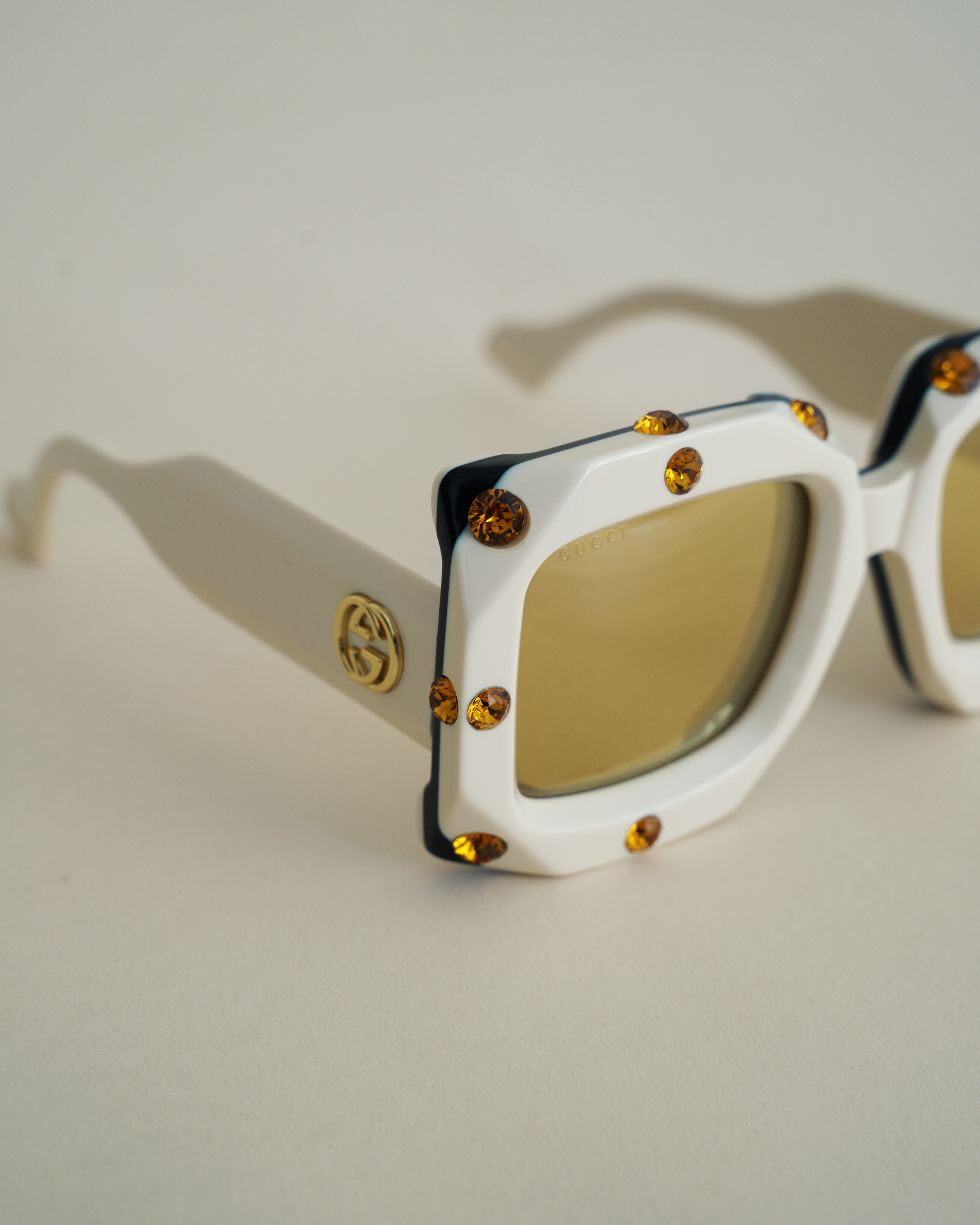 Gucci "Hollywood Forever" oversized crystal-studded square Sunglasses
