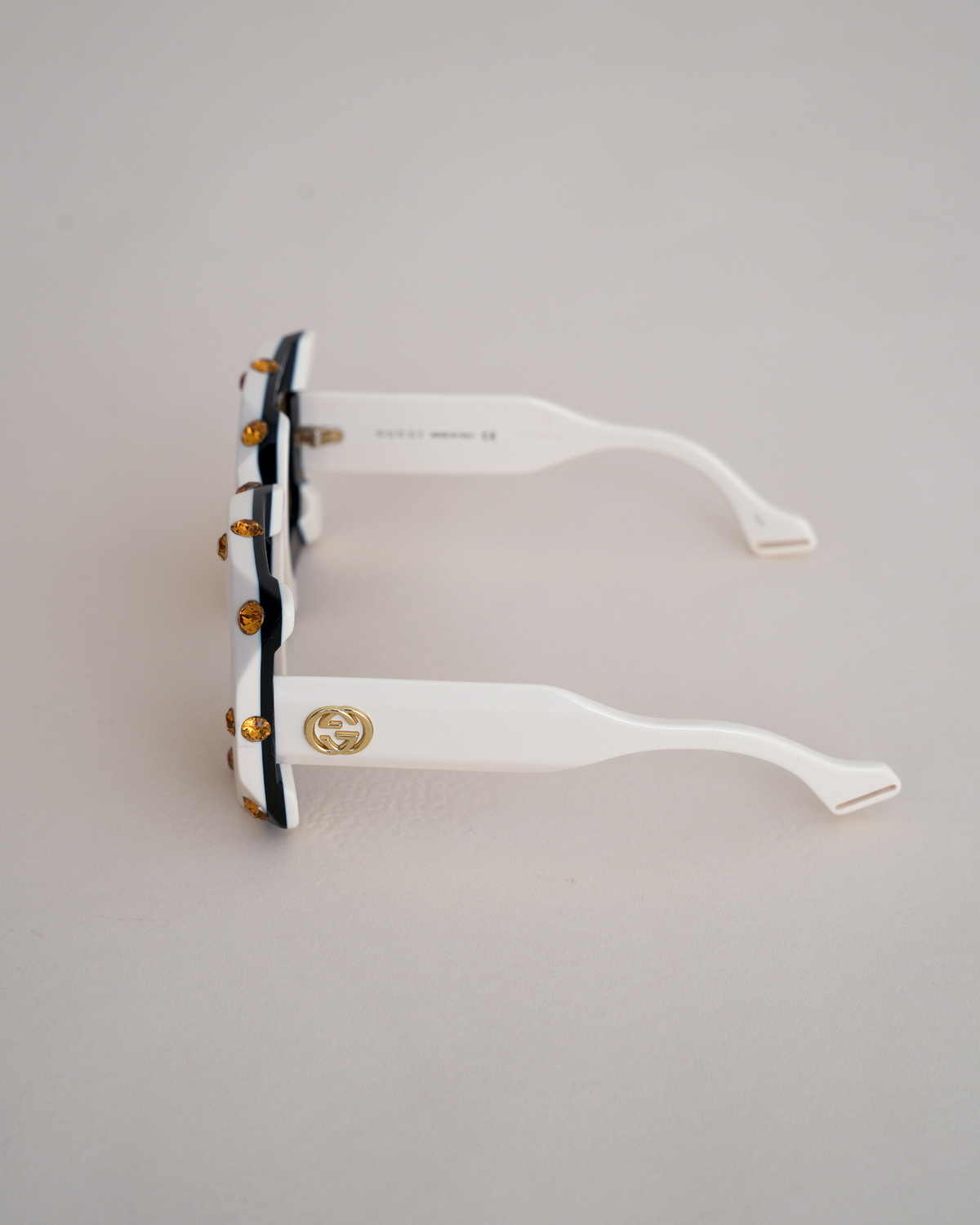 Gucci "Hollywood Forever" Oversized Crystal-Studded Square Sunglasses