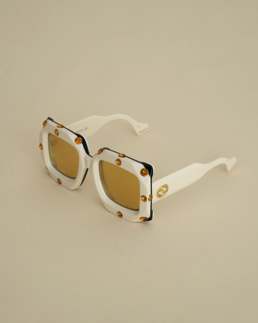 Gucci "Hollywood Forever" oversized crystal-studded square Sunglasses