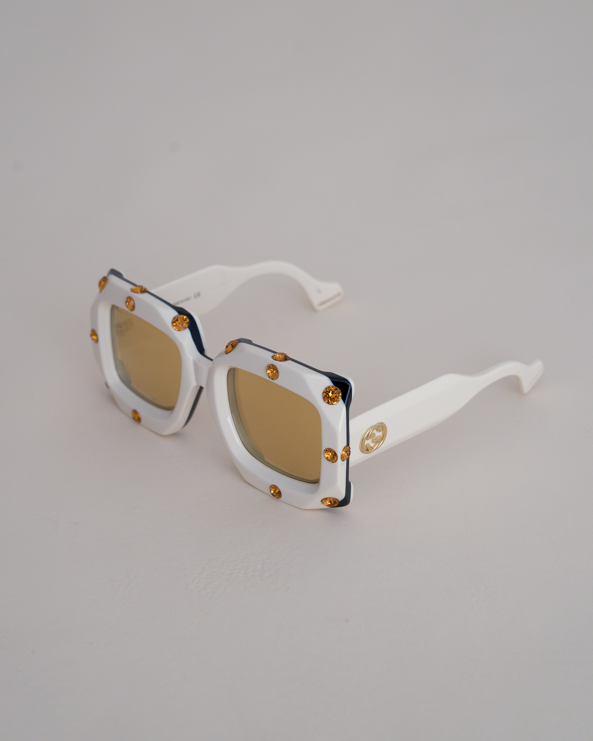 Gucci "Hollywood Forever" Oversized Crystal-Studded Square Sunglasses