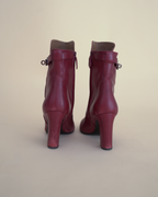 Hermès “Saint Germain” Kelly-Buckle Leather Ankle Boots.