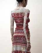 Jean Paul Gaultier Maille "Les Tatouages" Oceanic Mesh Top and Skirt Set