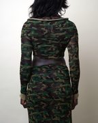 Jean Paul Gaultier Camo Mesh Top
